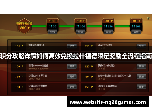 积分攻略详解如何高效兑换拉什福德限定奖励全流程指南 积分攻略详解如何高效兑换拉什福德限定奖励全流程指南